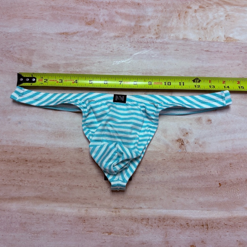 N2N BODYWEAR Pinstripe Thong Underwear - Picture 6 of 10